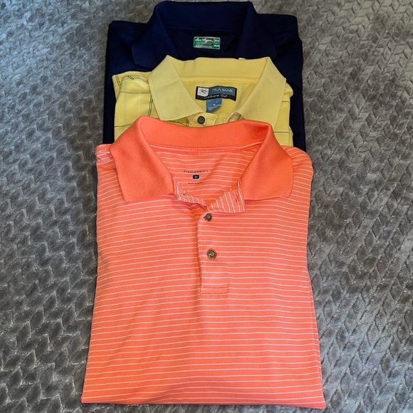 3 Golf Polos. Size Medium.  Ben Hogan, Jos A Bank, Performance Pebble Beach. - Picture 1 of 11